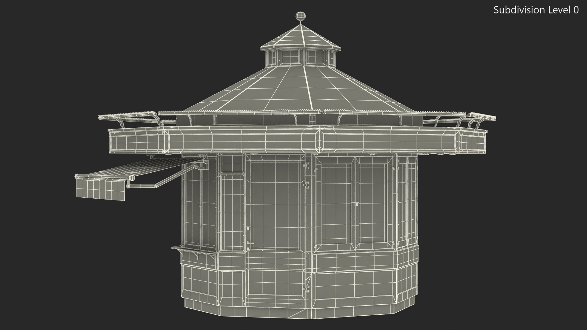 Rheinische Post Newspaper Kiosk Black 3D