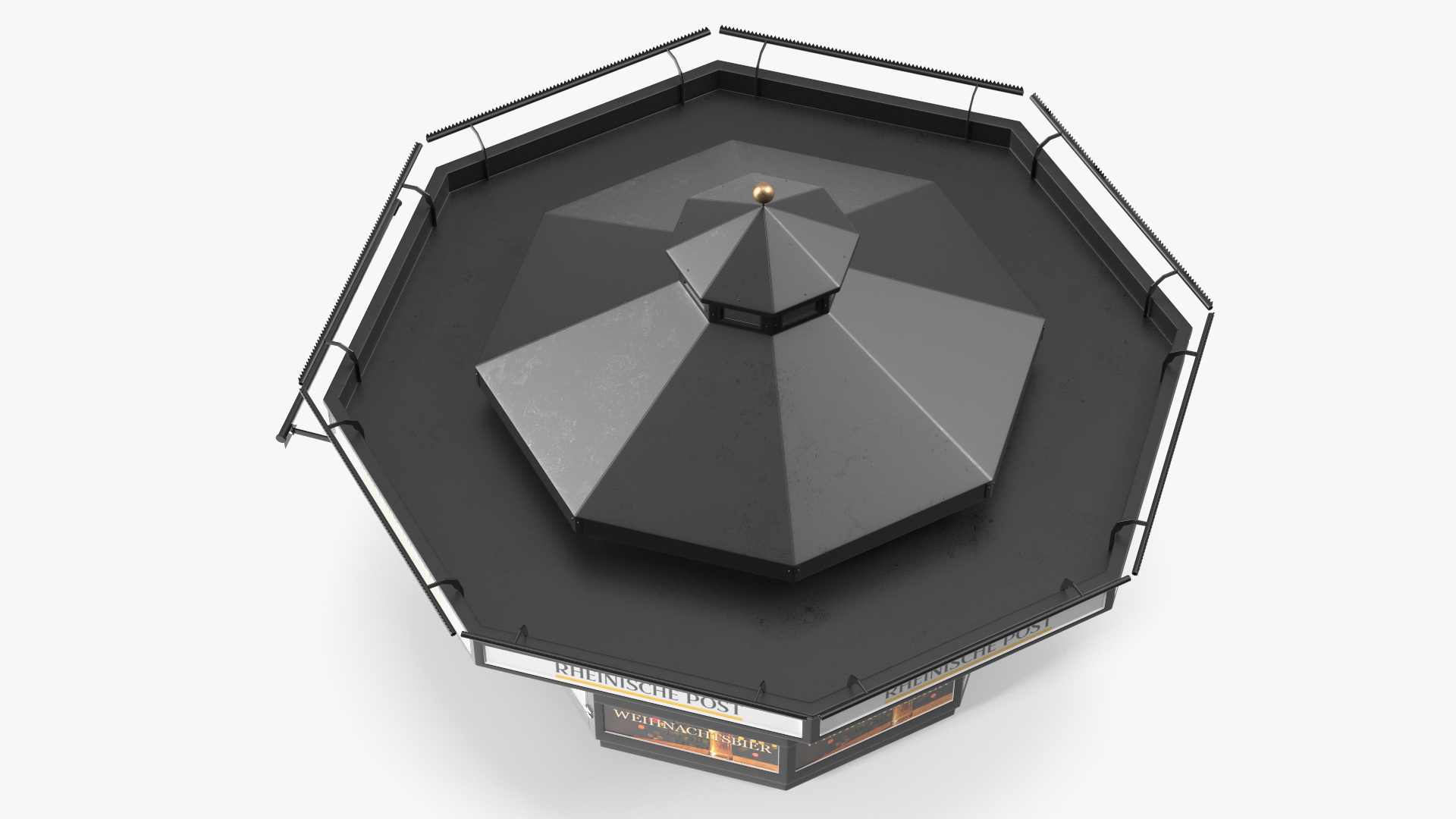 Rheinische Post Newspaper Kiosk Black 3D