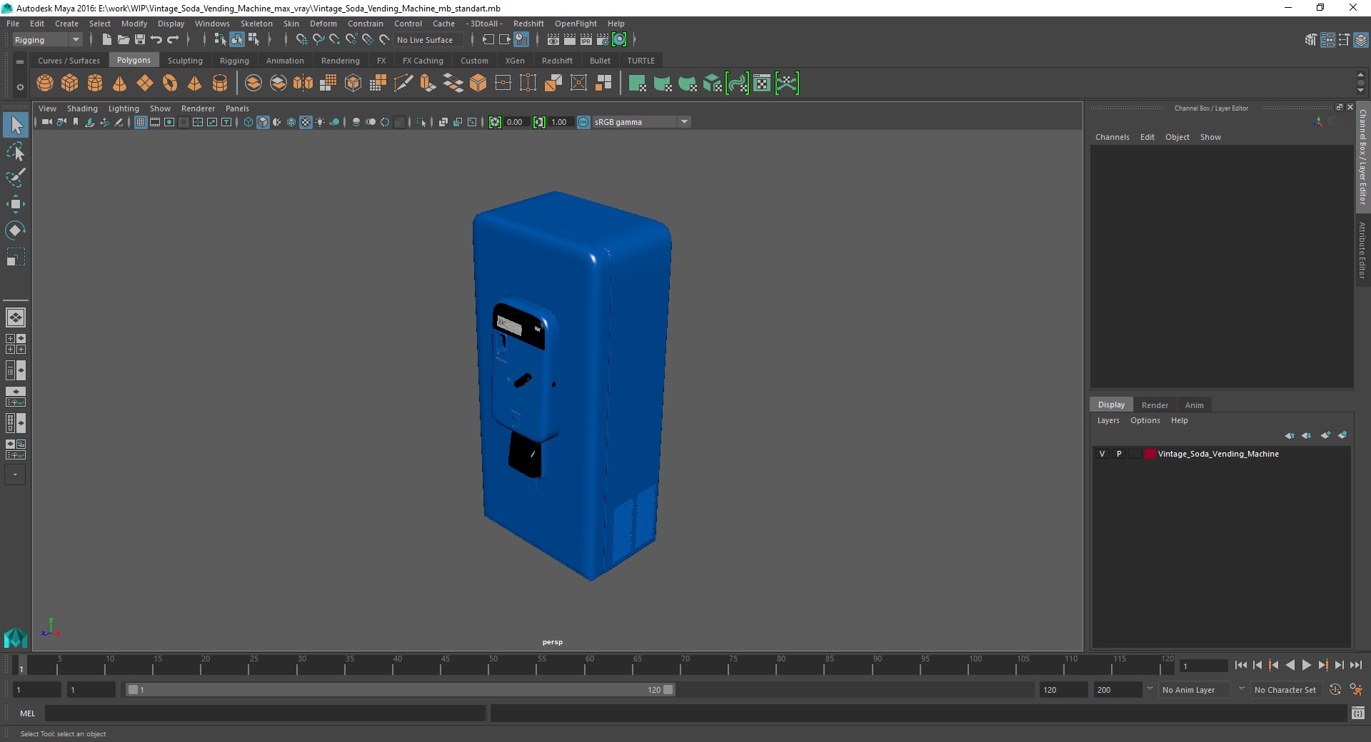 3D Vintage Soda Vending Machine model