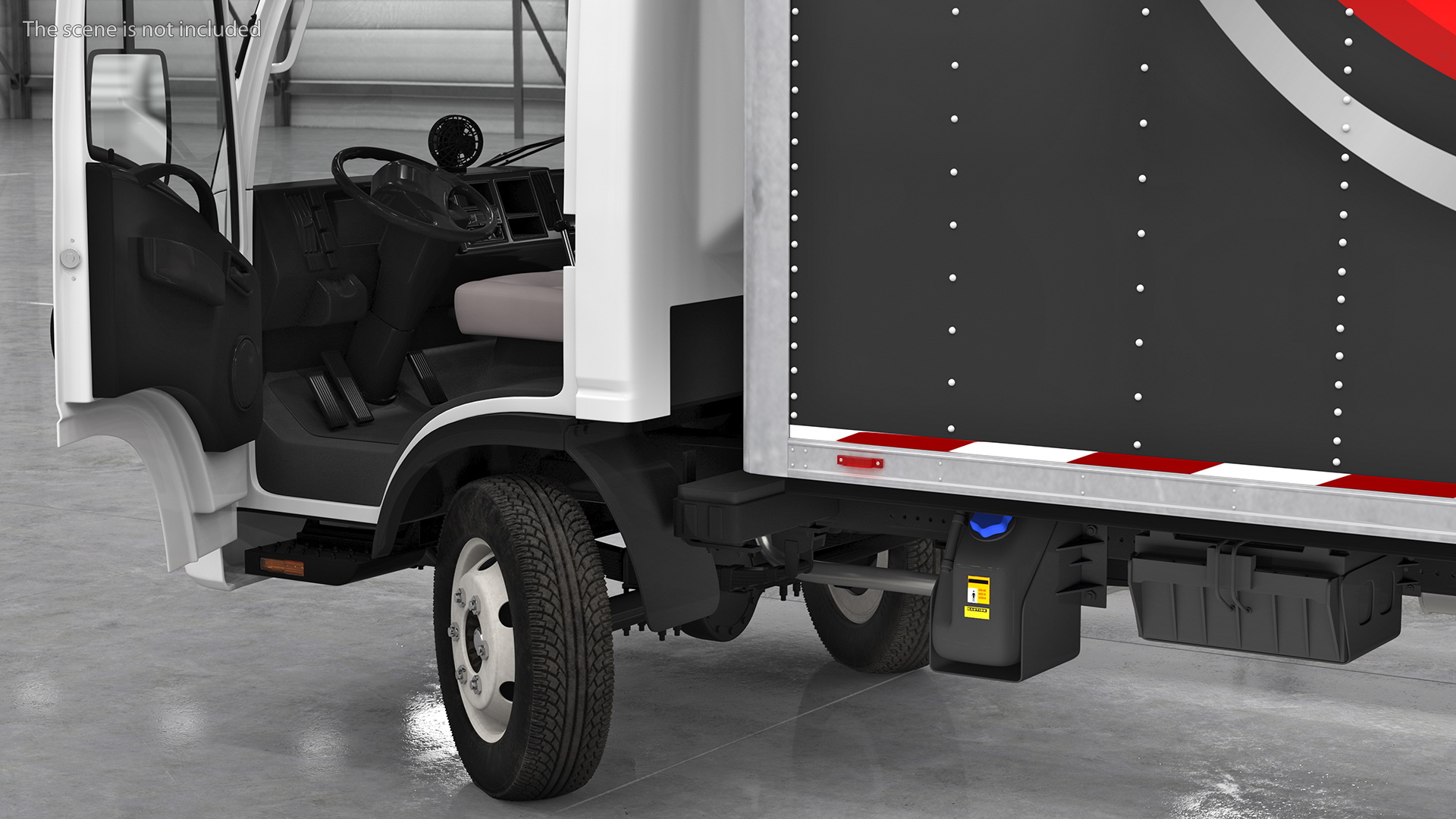 Box Truck Isuzu NPR 2018 Rigged Your Brand 3D