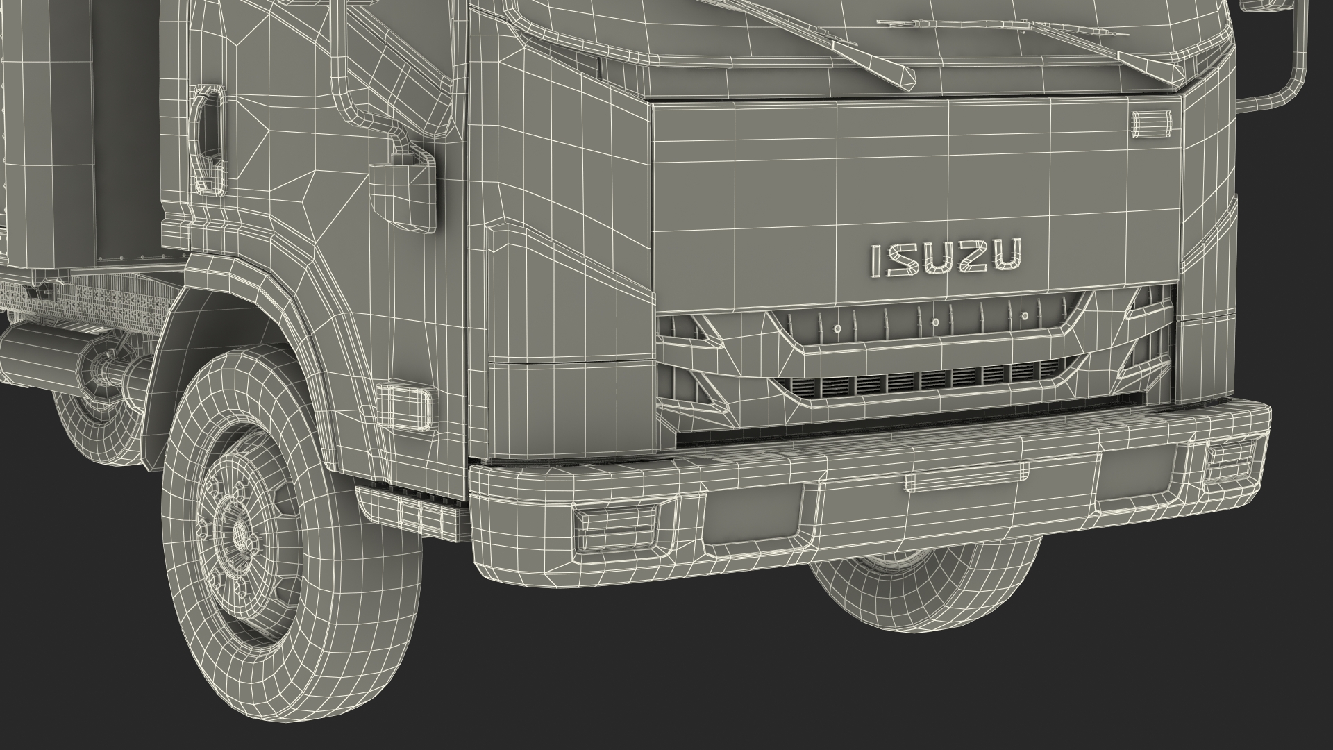 Box Truck Isuzu NPR 2018 Rigged Your Brand 3D