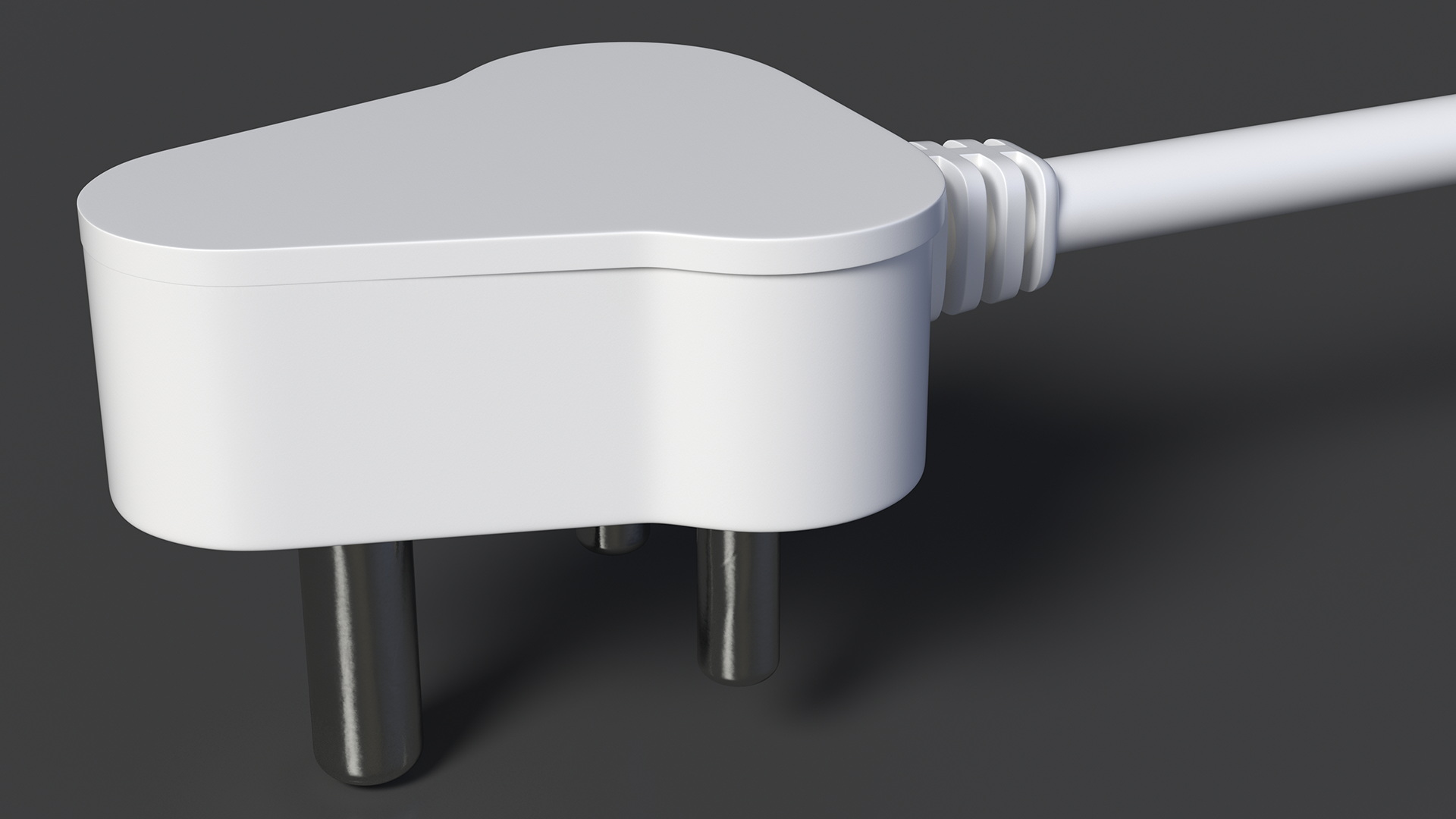 3D Type D Electric Plug White Rigged model
