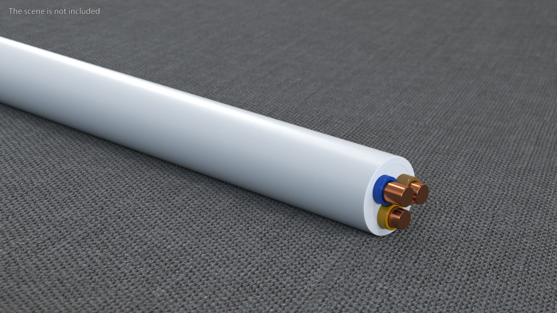 3D Type D Electric Plug White Rigged model
