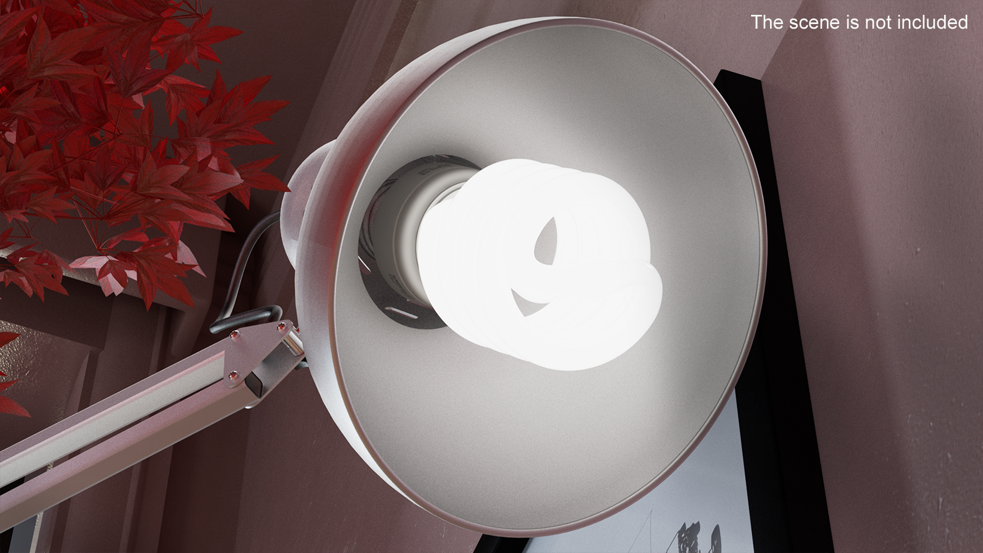 3D model Twist Fluorescent Light Bulb Illuminated