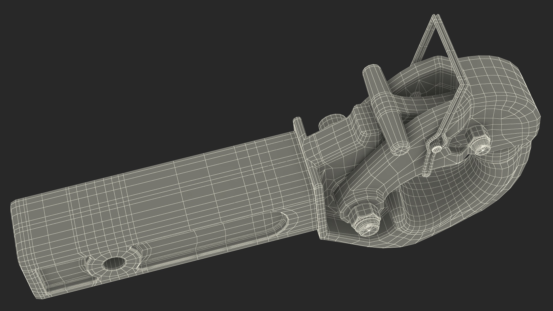 3D Truck Pintle Hook Hitch model