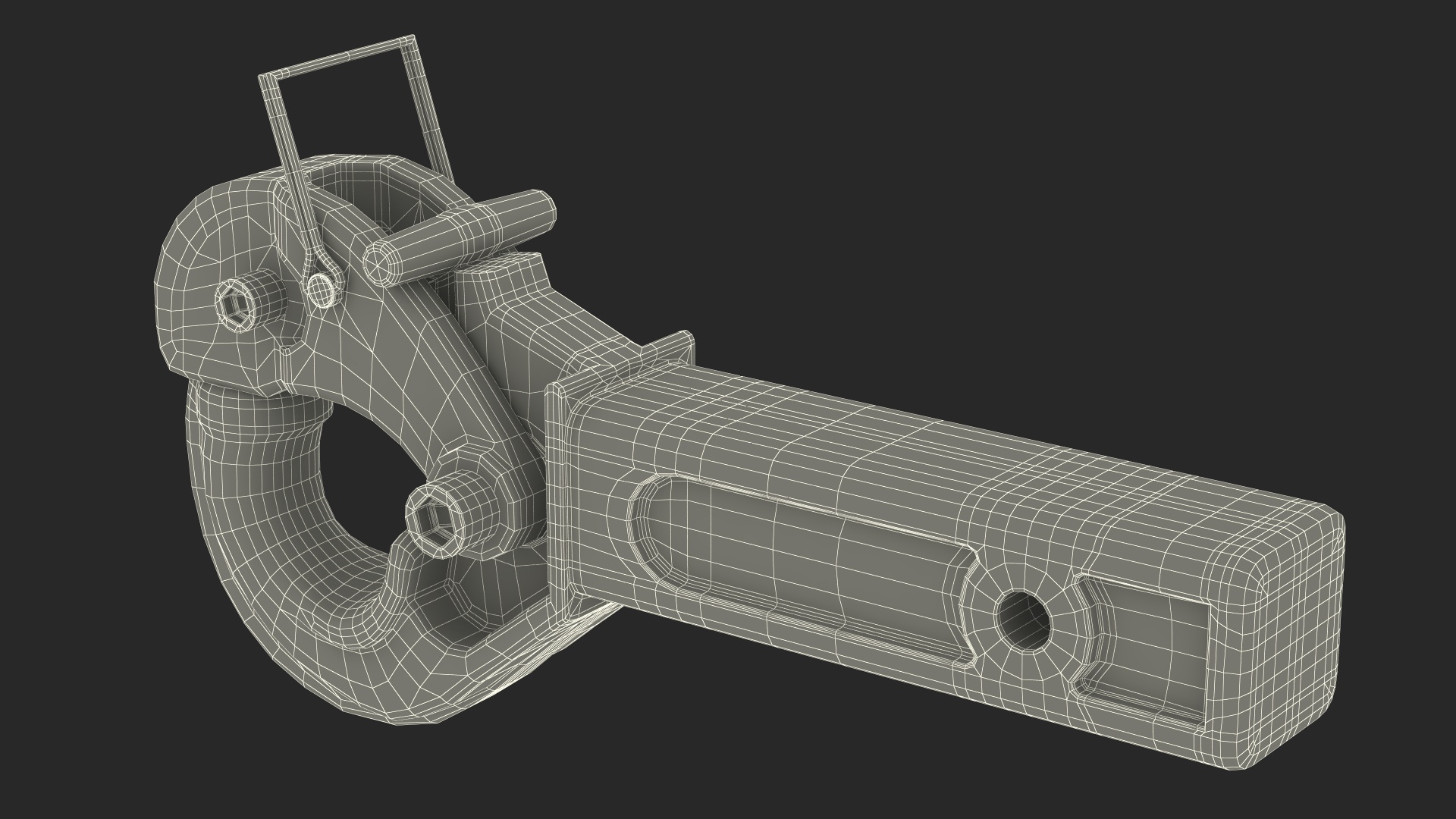 3D Truck Pintle Hook Hitch model