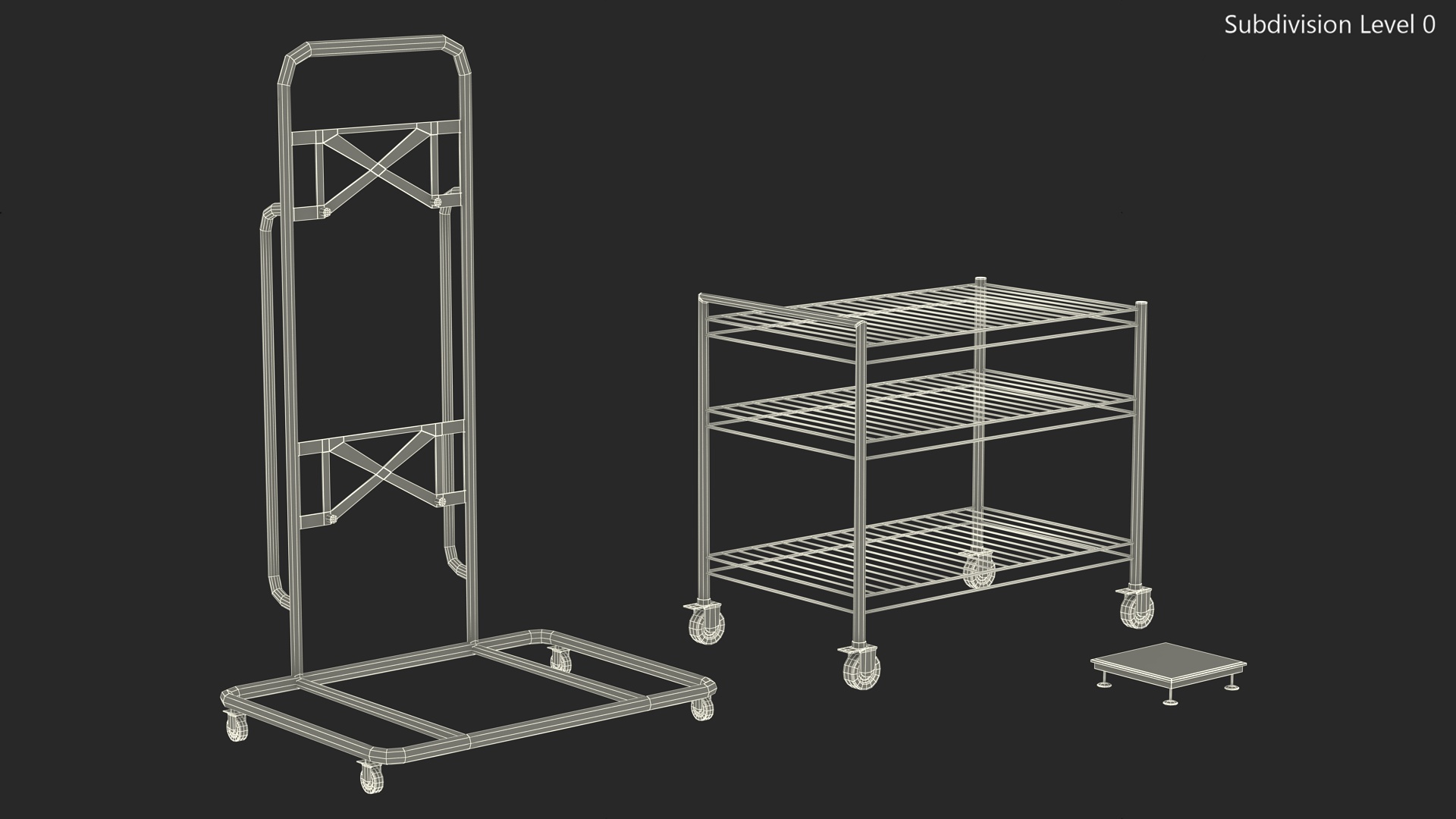 Pit Stop Wheel Cart 3D model