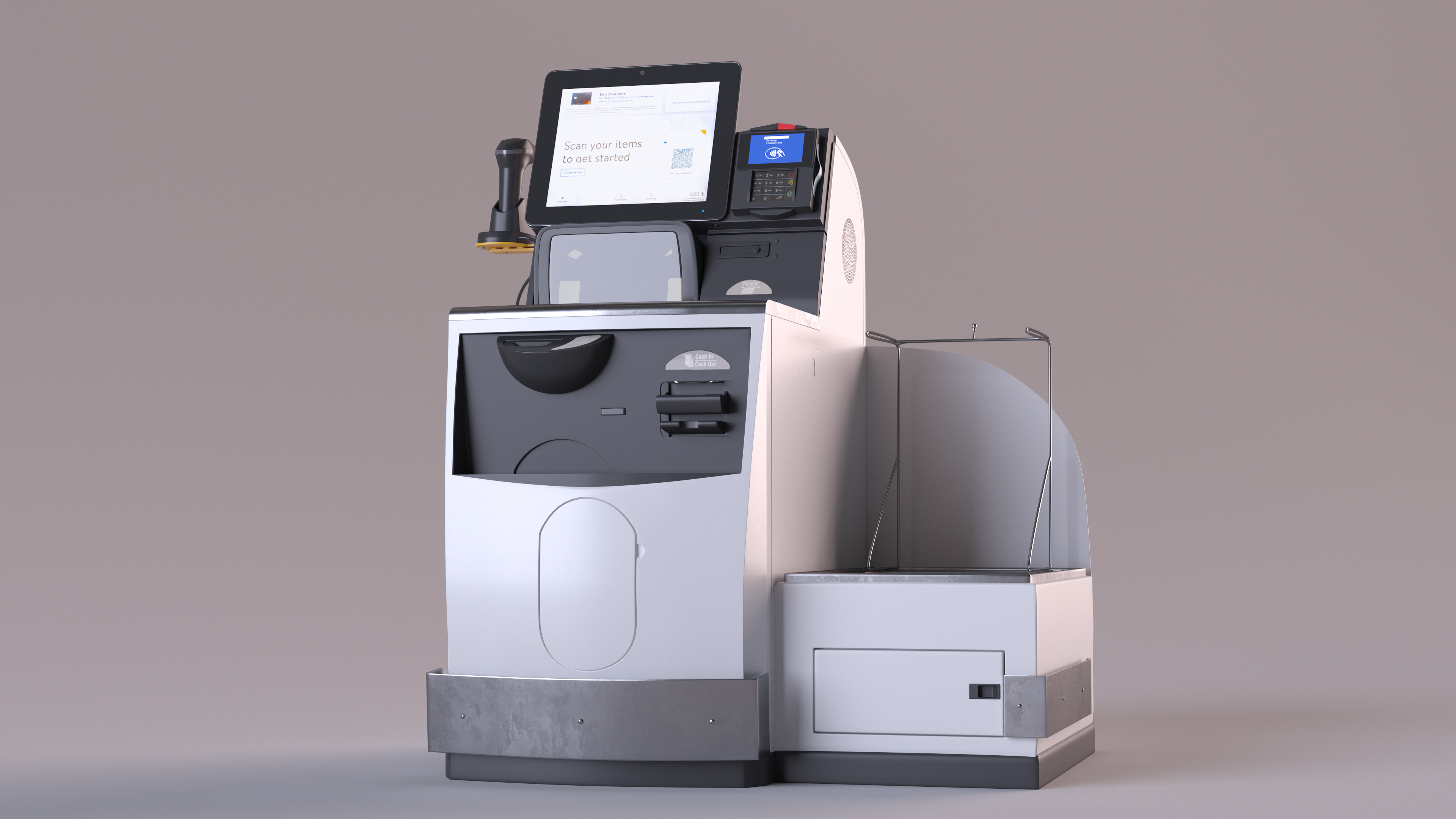 Retail Self Service Checkout Kiosk 3D model