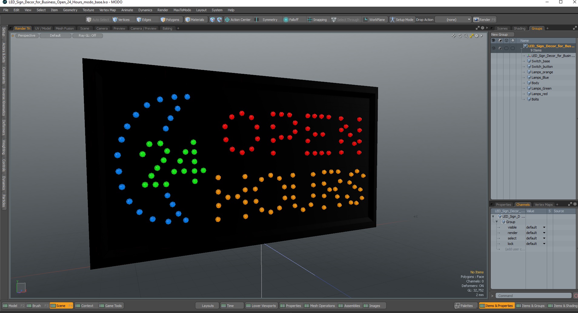 3D LED Sign Decor for Business Open 24 Hours