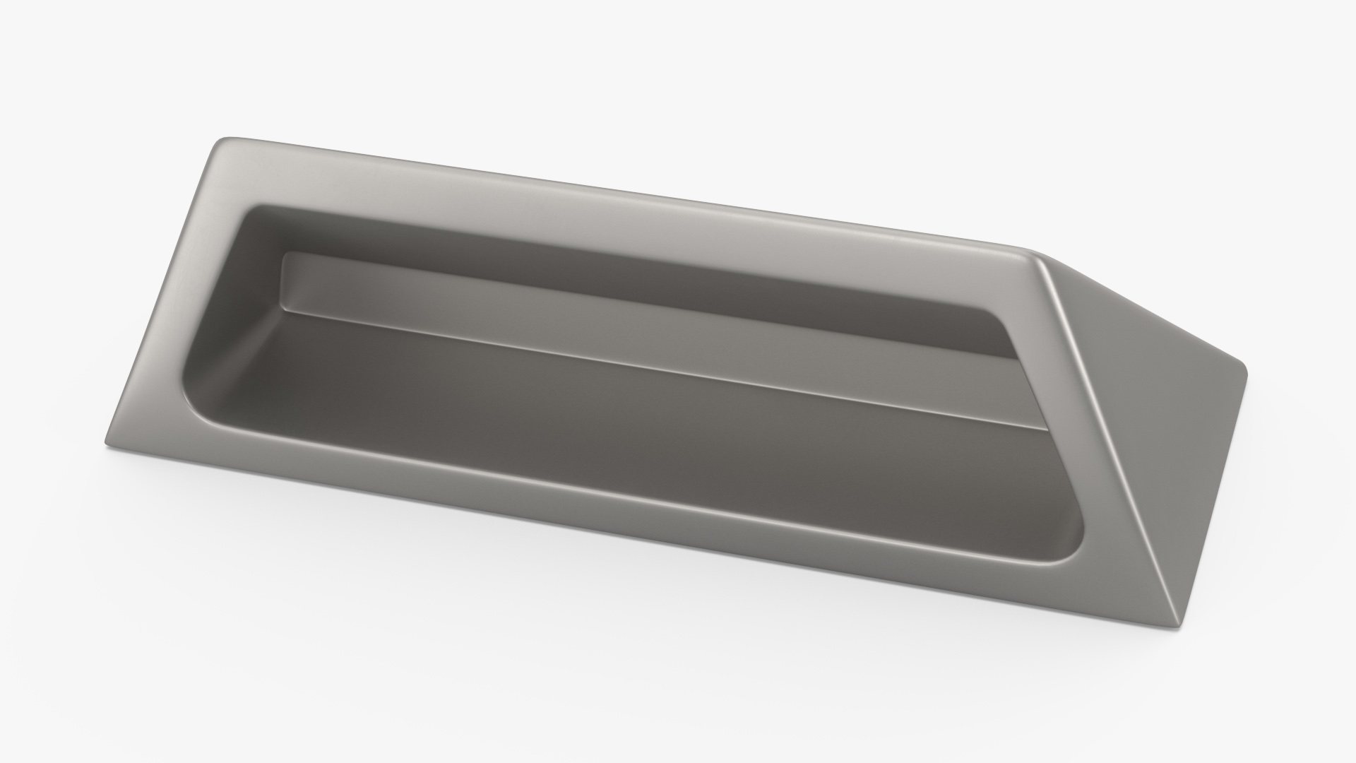 3D model Kitchen Cabinet Handle Bin Pull Closed Silver