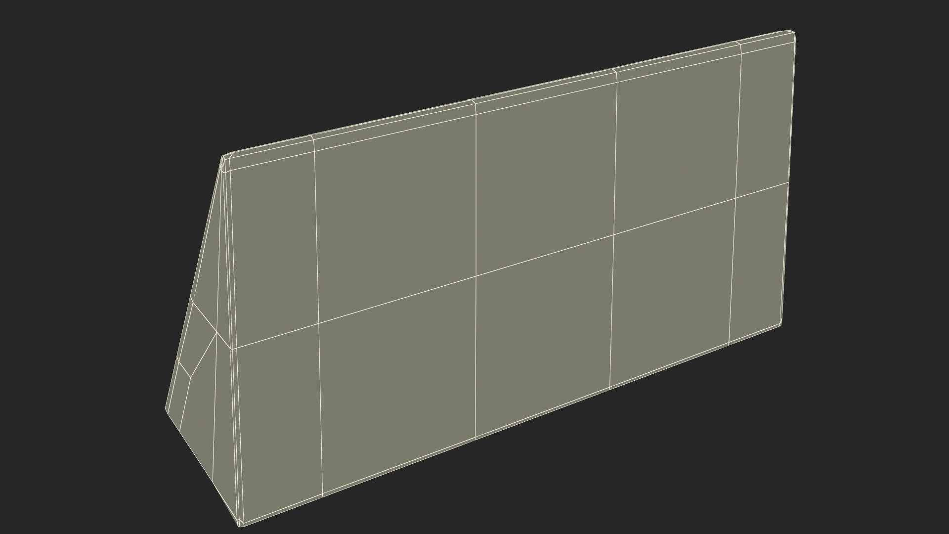 3D model Kitchen Cabinet Handle Bin Pull Closed Silver