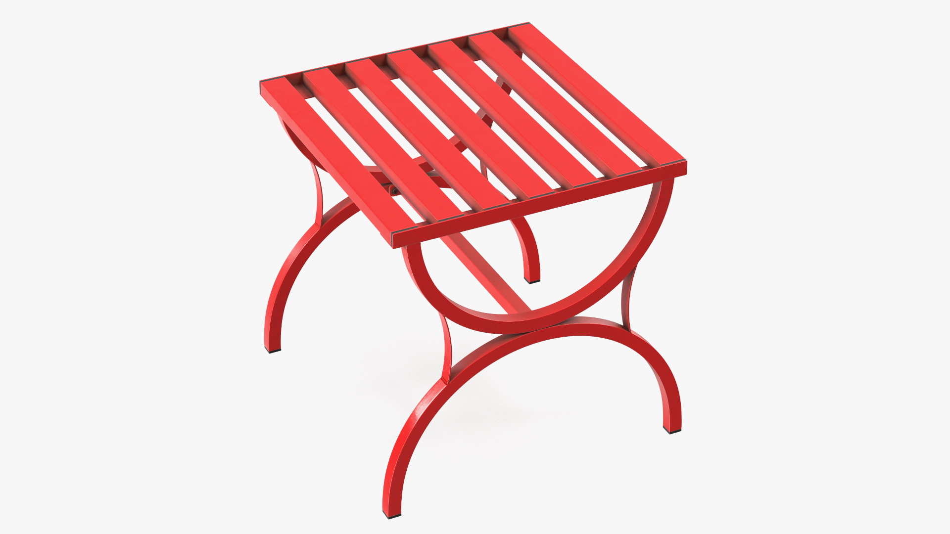 3D model Garden Metal Furniture Set Red