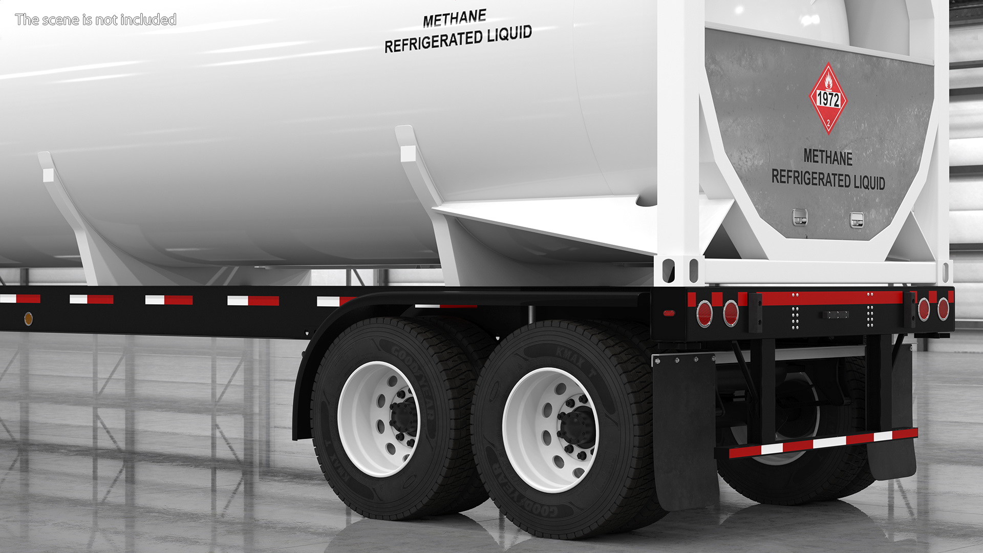 3D Mack Anthem Truck with LNG Semi Trailer Gas Tank model