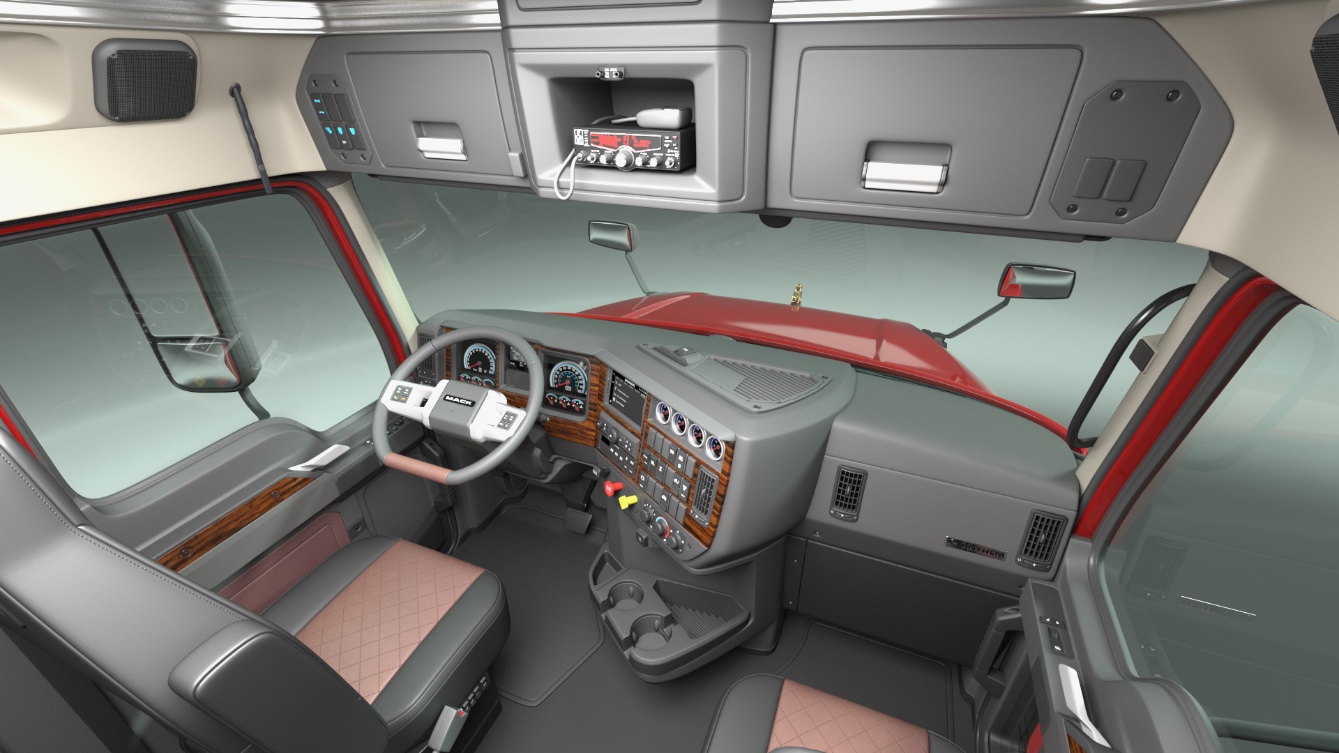3D Mack Anthem Truck with LNG Semi Trailer Gas Tank model
