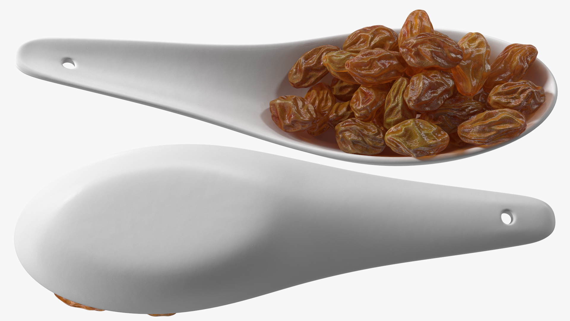 3D model Brown Sultanas in a Spoon