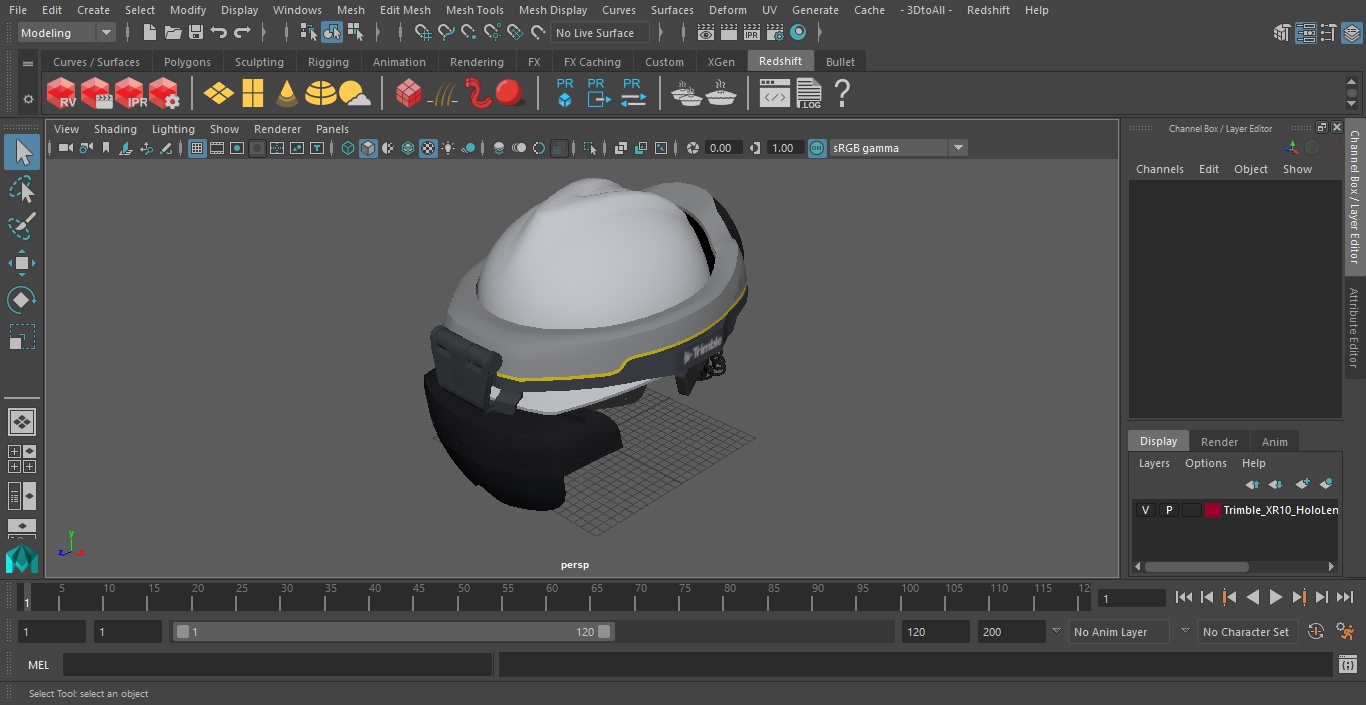 3D model Trimble XR10 HoloLens 2 Helmet