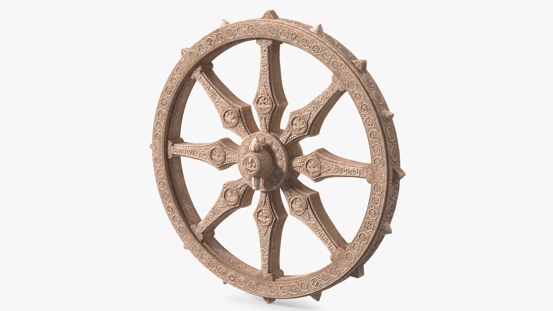 3D Dharmachakra Stone model