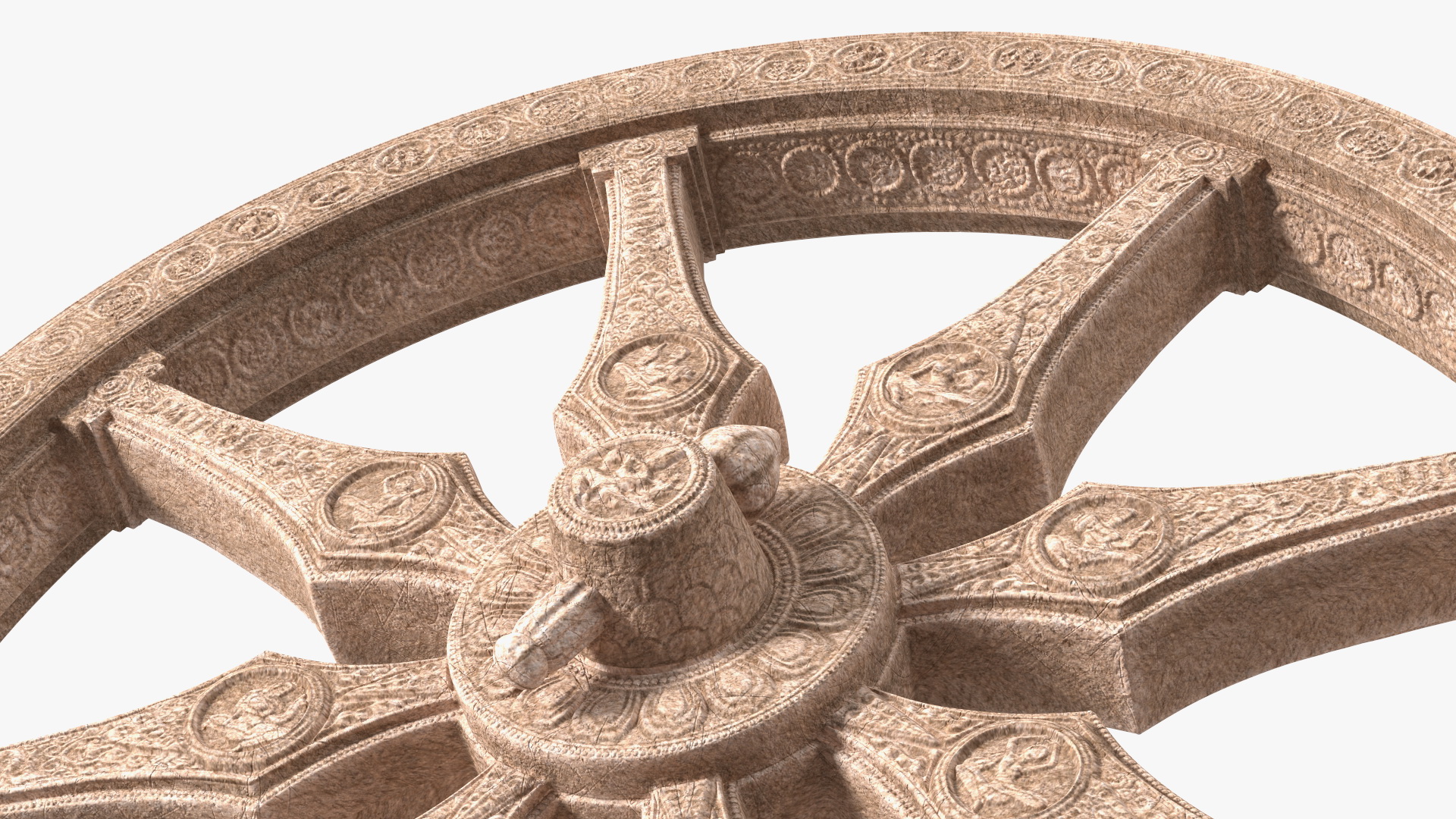 3D Dharmachakra Stone model
