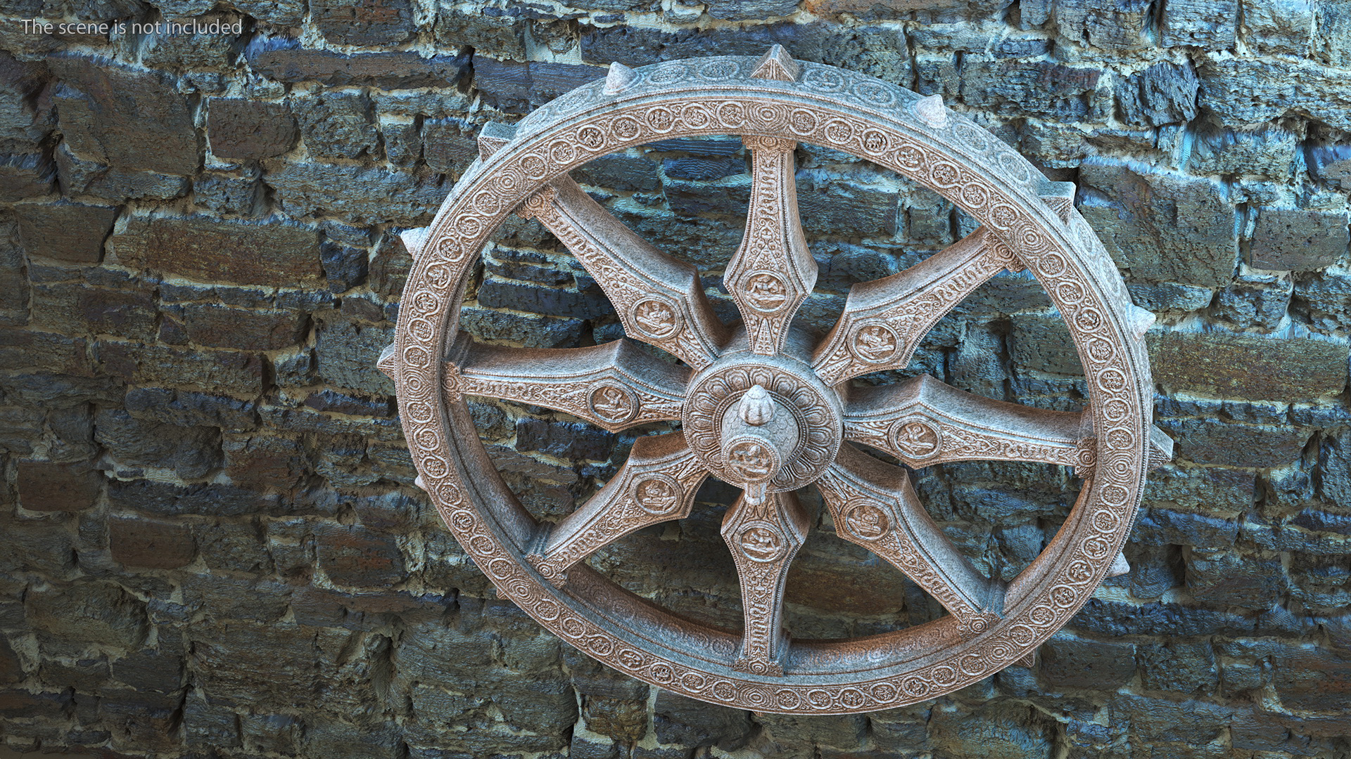 3D Dharmachakra Stone model