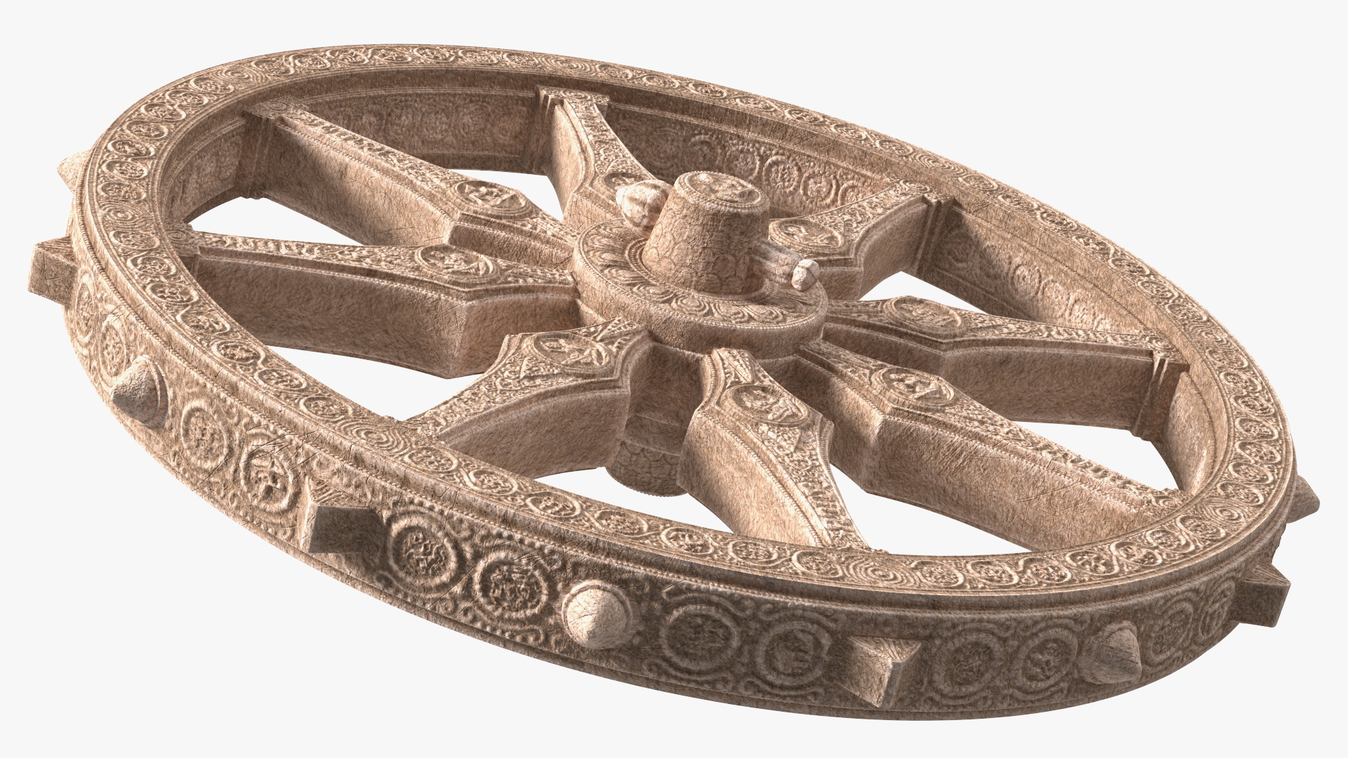 3D Dharmachakra Stone model