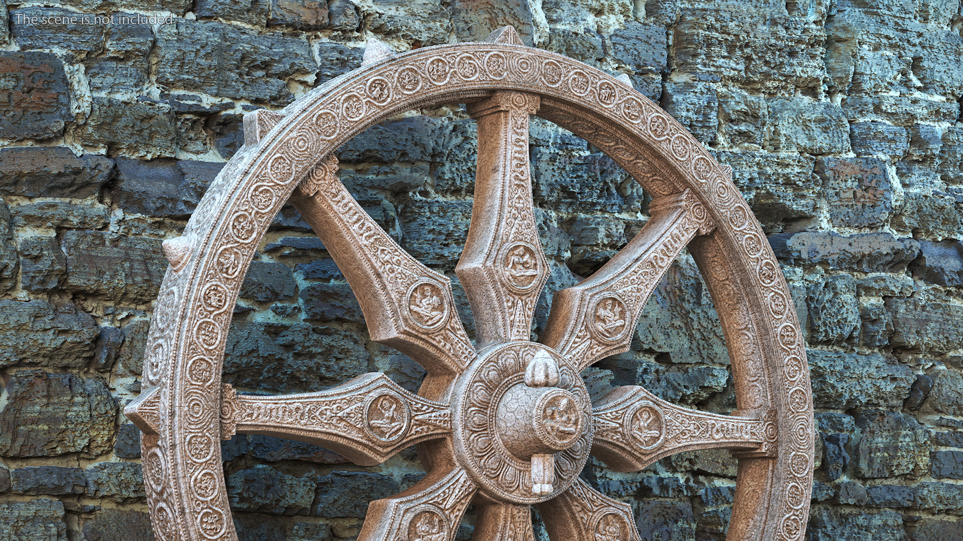 3D Dharmachakra Stone model
