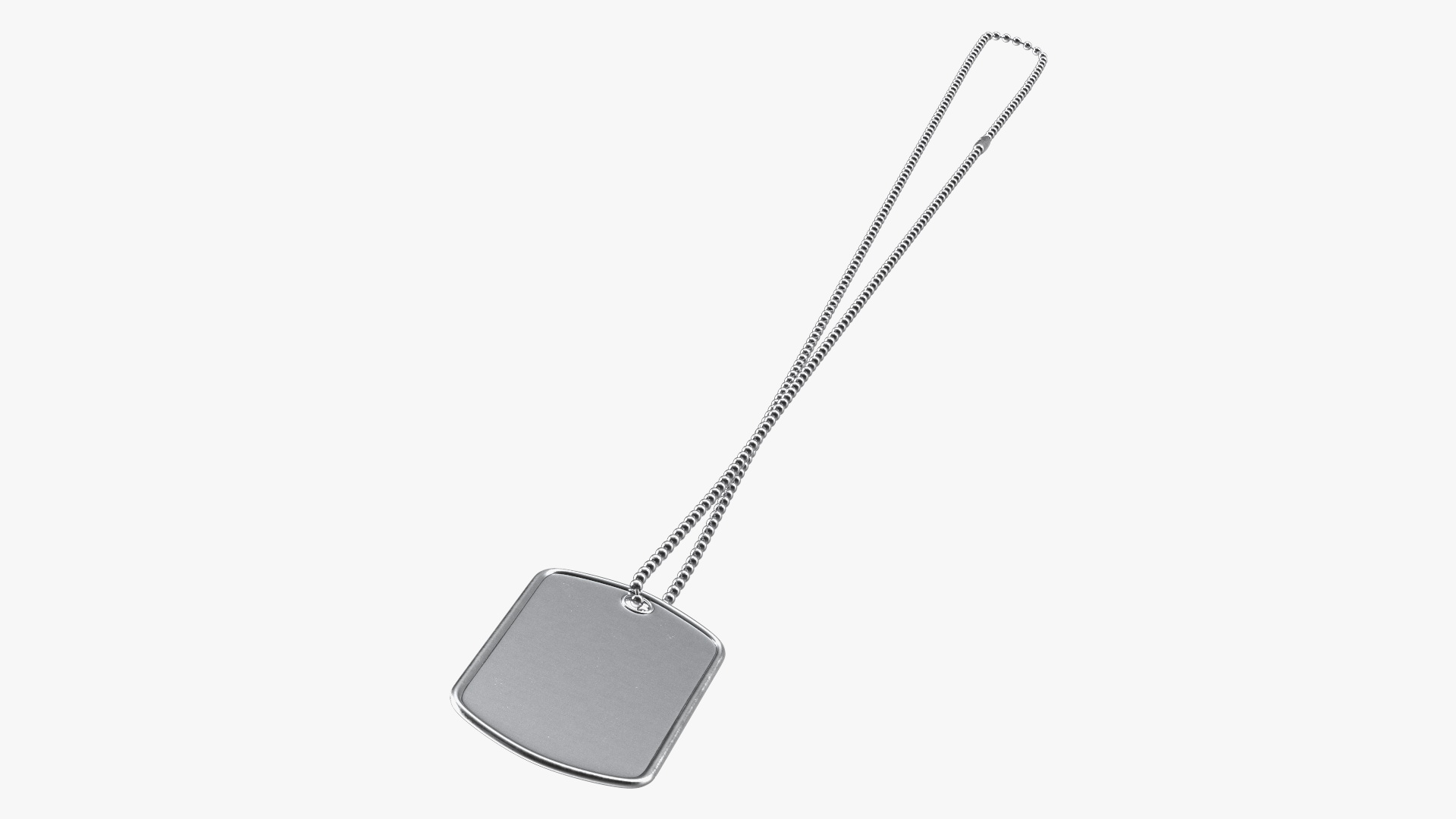 Straight Hang Army Dog Tag Blank 3D