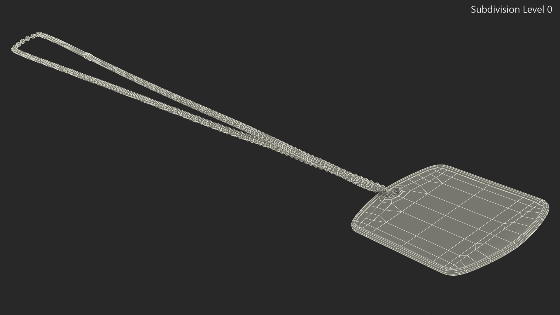 Straight Hang Army Dog Tag Blank 3D