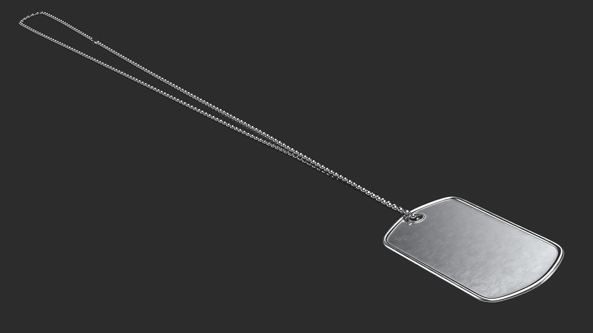 Straight Hang Army Dog Tag Blank 3D