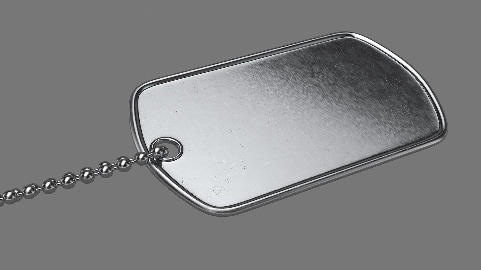 Straight Hang Army Dog Tag Blank 3D