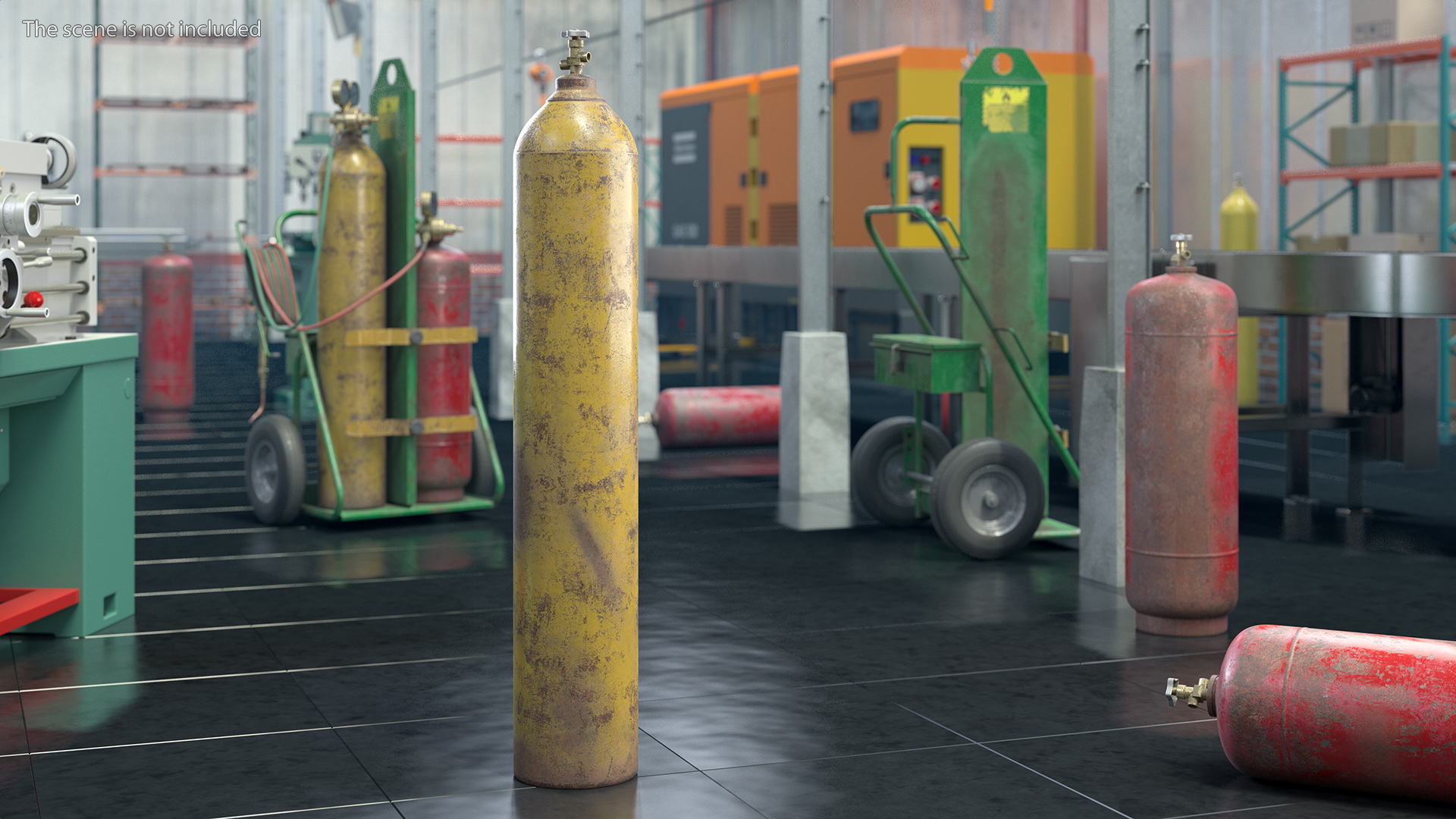 3D Oxygen Gas Cylinder Old model