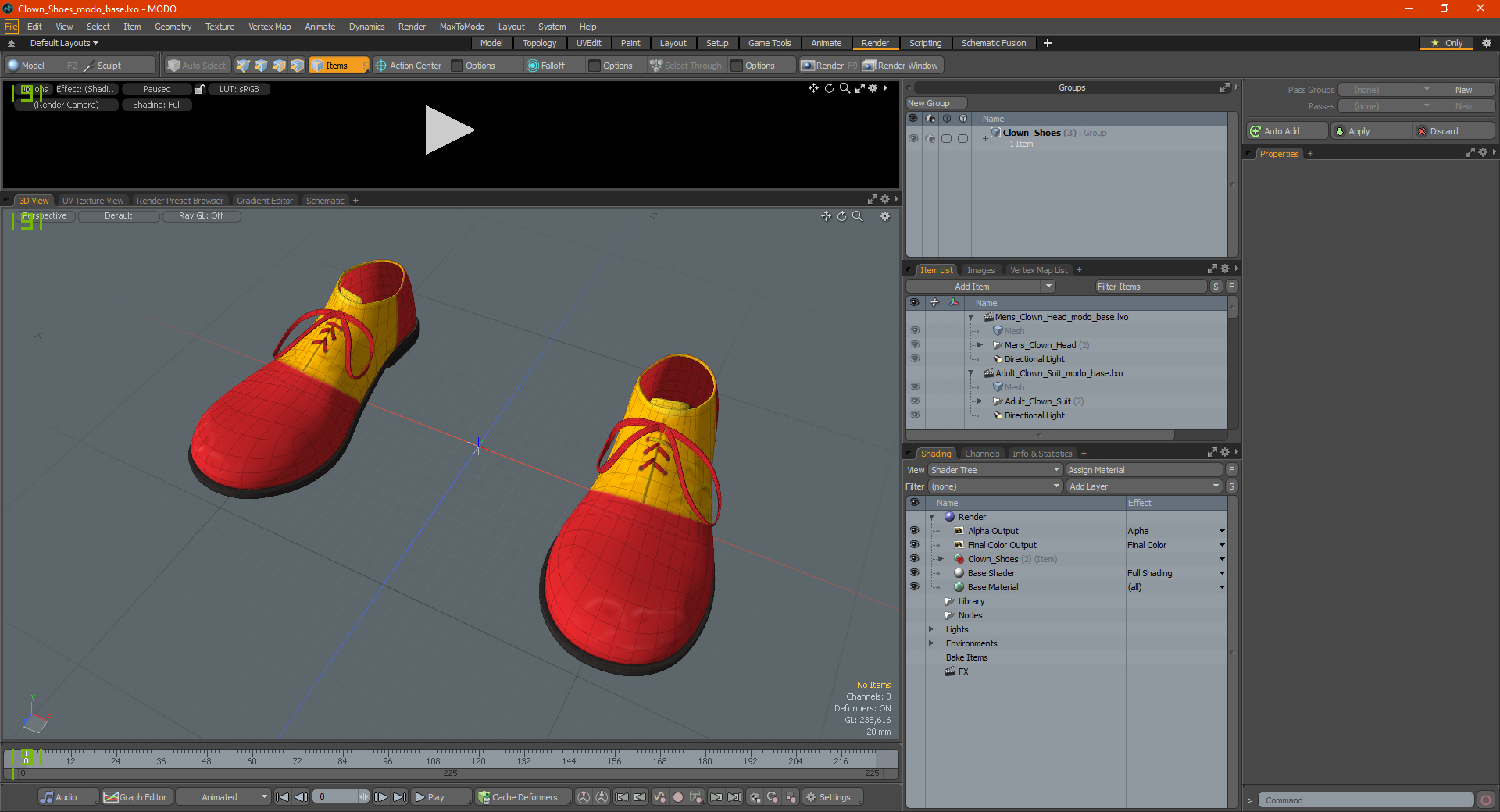 3D Clown Shoes