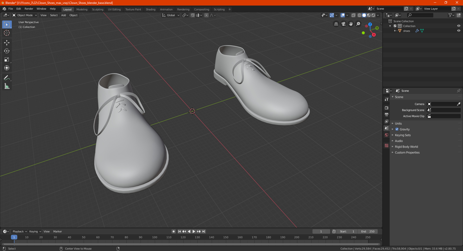 3D Clown Shoes
