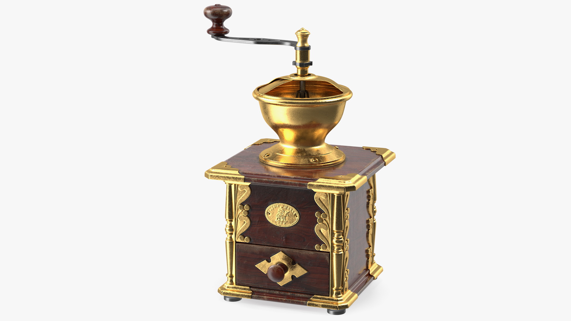 Vintage Manual Coffee Grinder 3D model