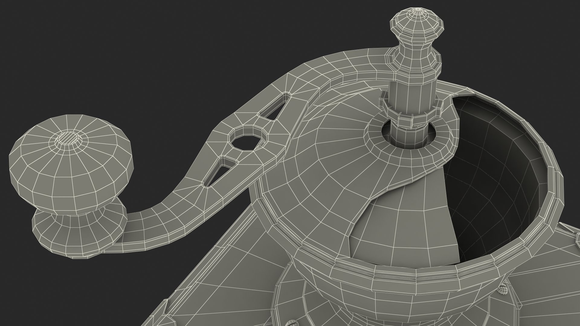 Vintage Manual Coffee Grinder 3D model