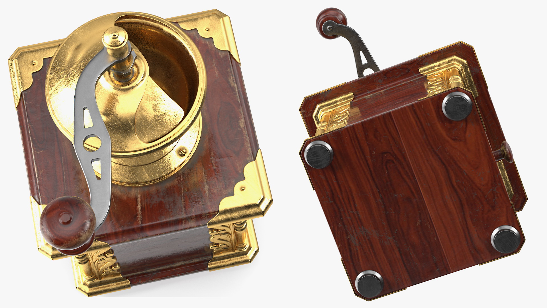 Vintage Manual Coffee Grinder 3D model