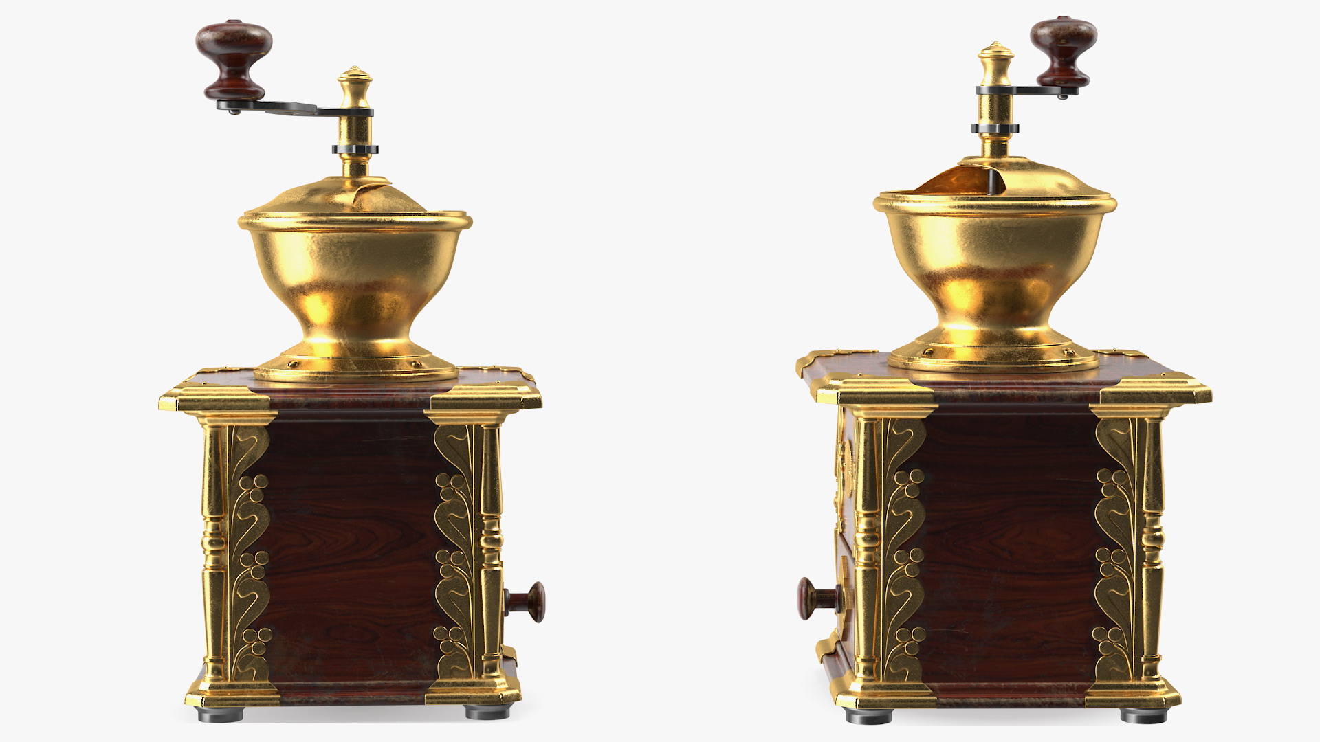 Vintage Manual Coffee Grinder 3D model