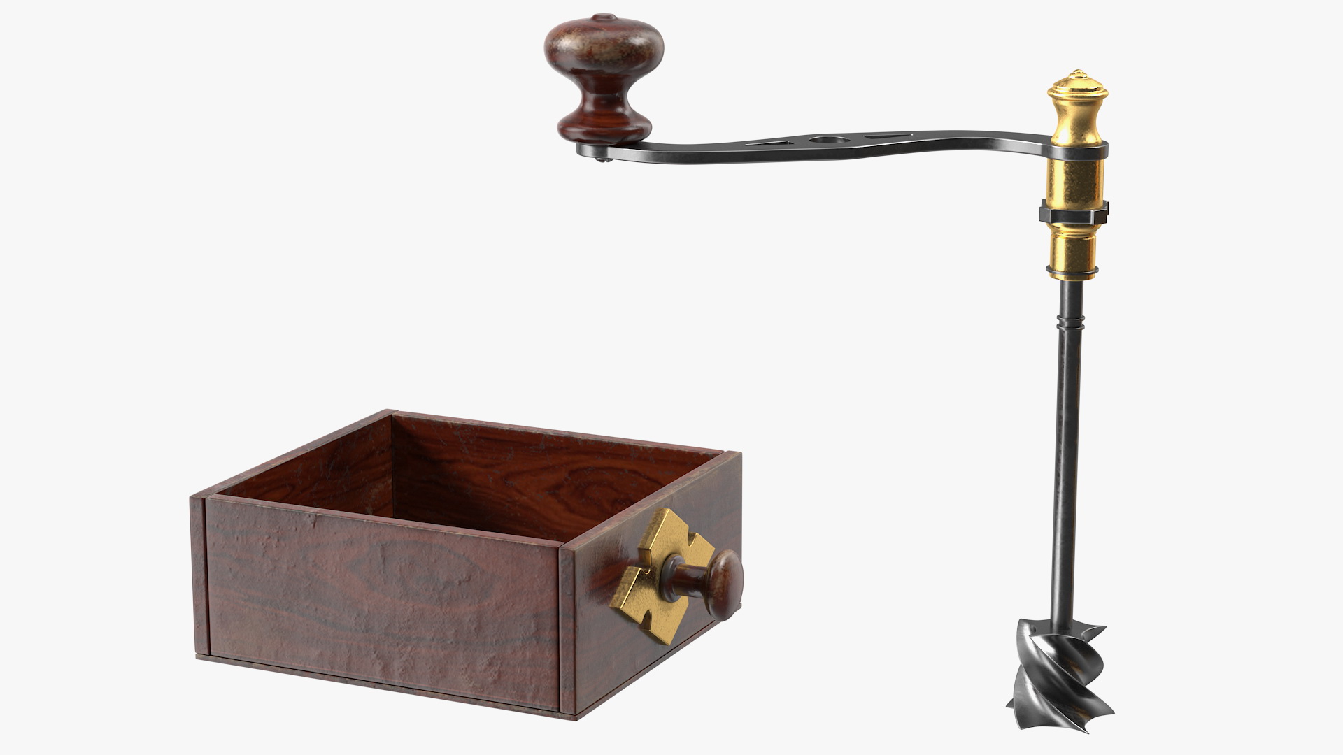 Vintage Manual Coffee Grinder 3D model