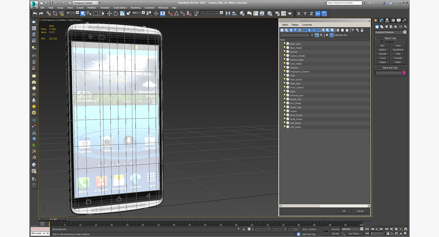 3D model Lenovo Vibe X3 White