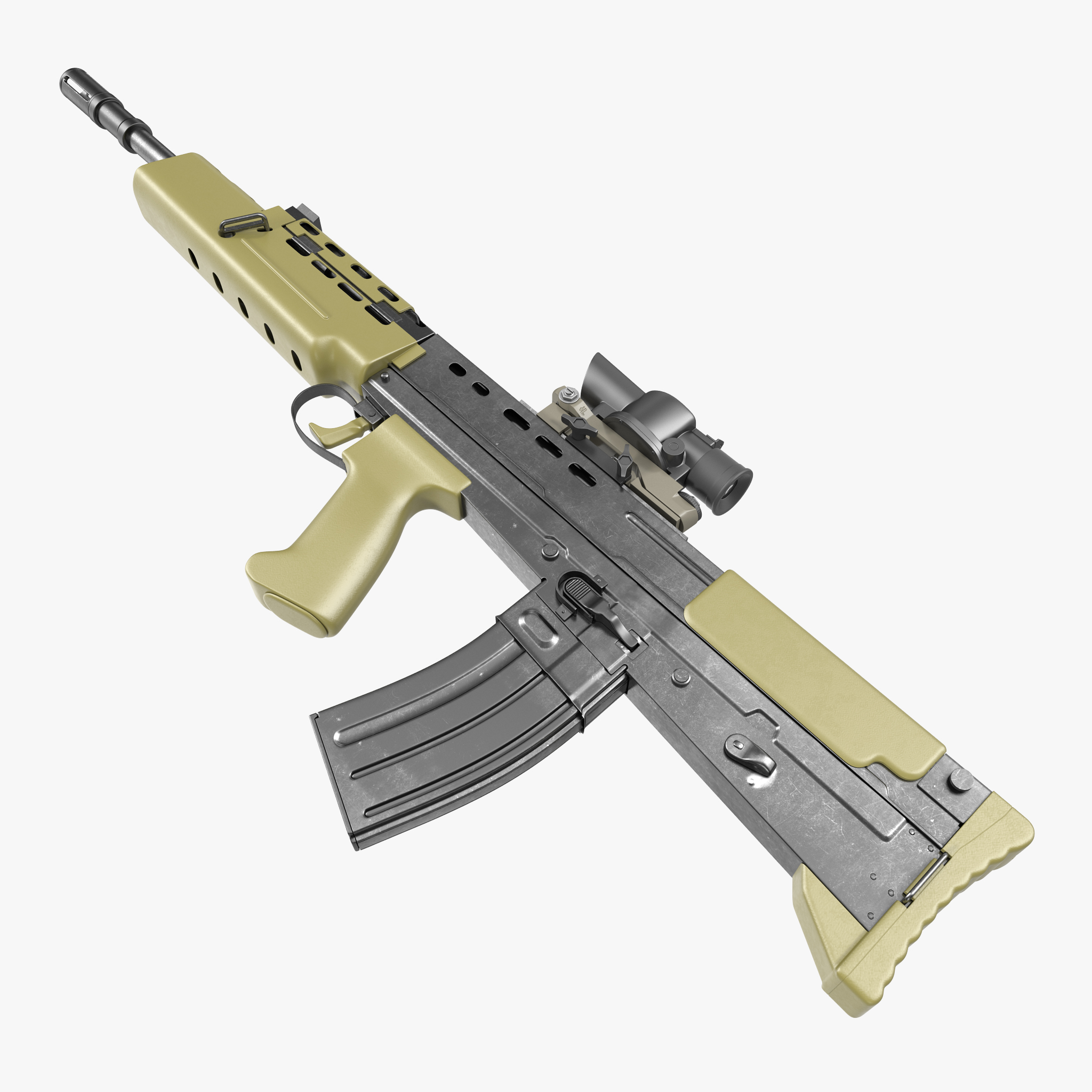 Assault Rifle L85A2 Scope Attached, view 3