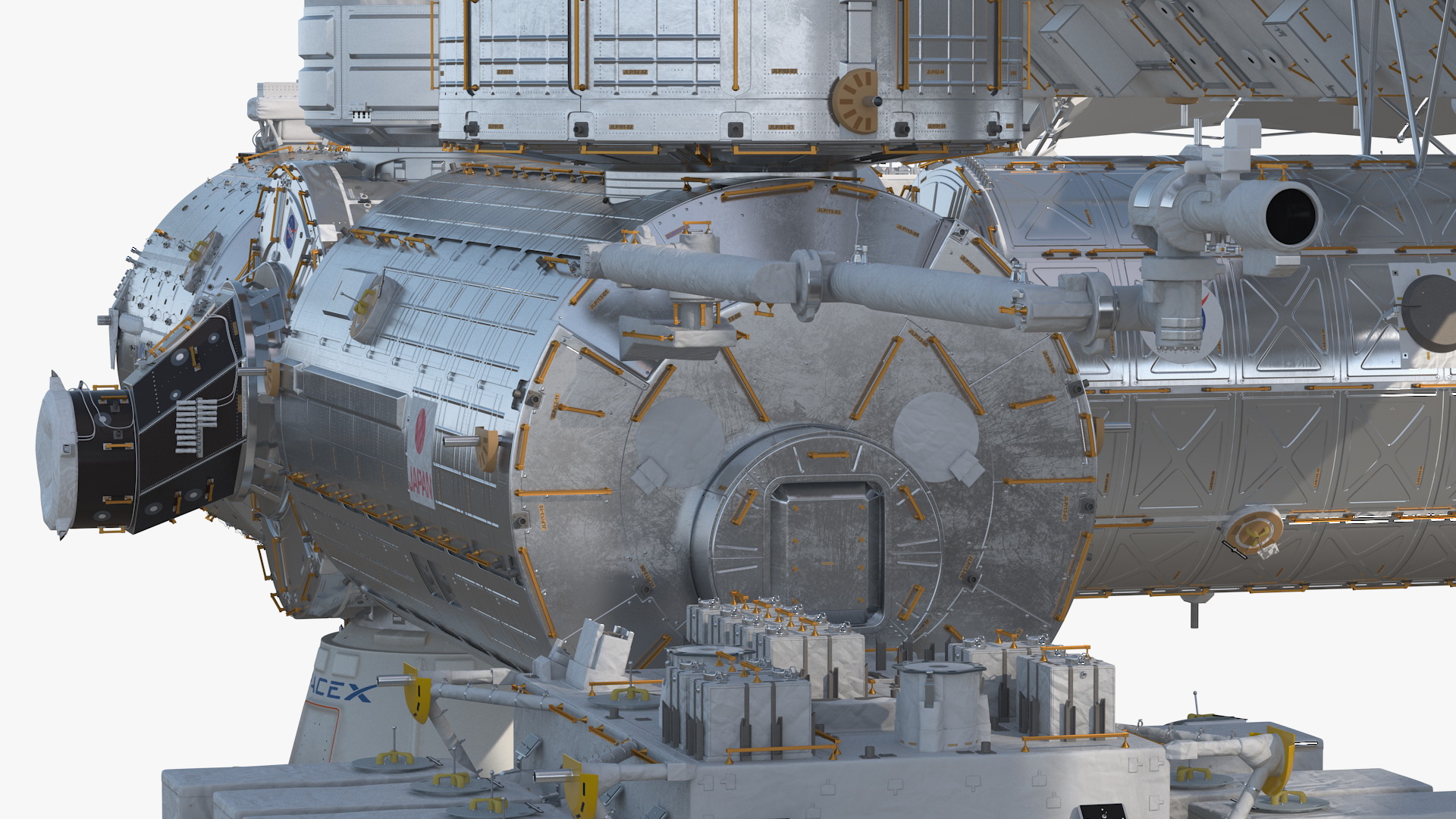 3D International Space Station Habitable Artificial Satellite model