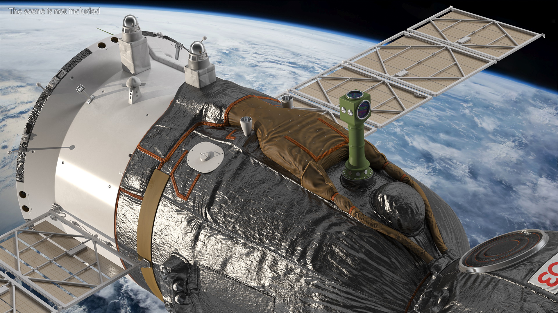 3D International Space Station Habitable Artificial Satellite model
