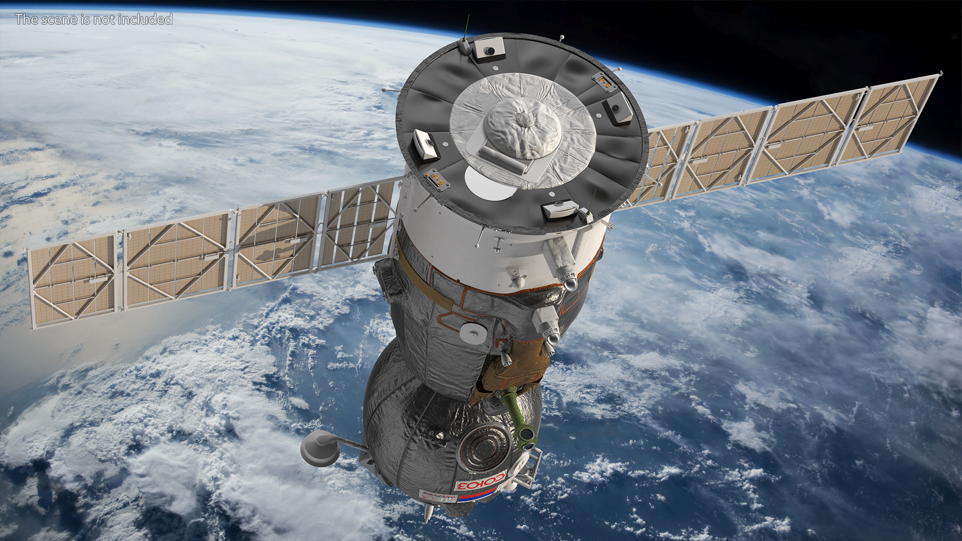 3D International Space Station Habitable Artificial Satellite model