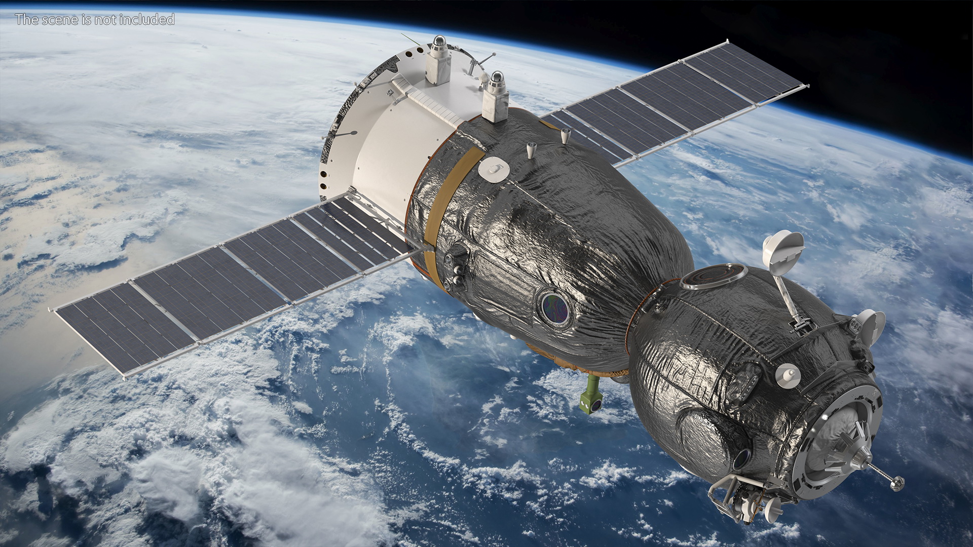 3D International Space Station Habitable Artificial Satellite model