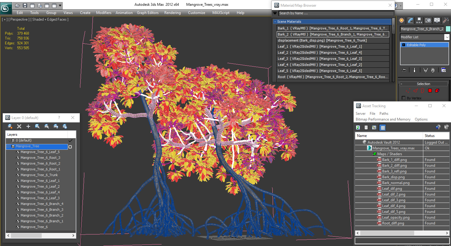 Mangrove Trees 3D model