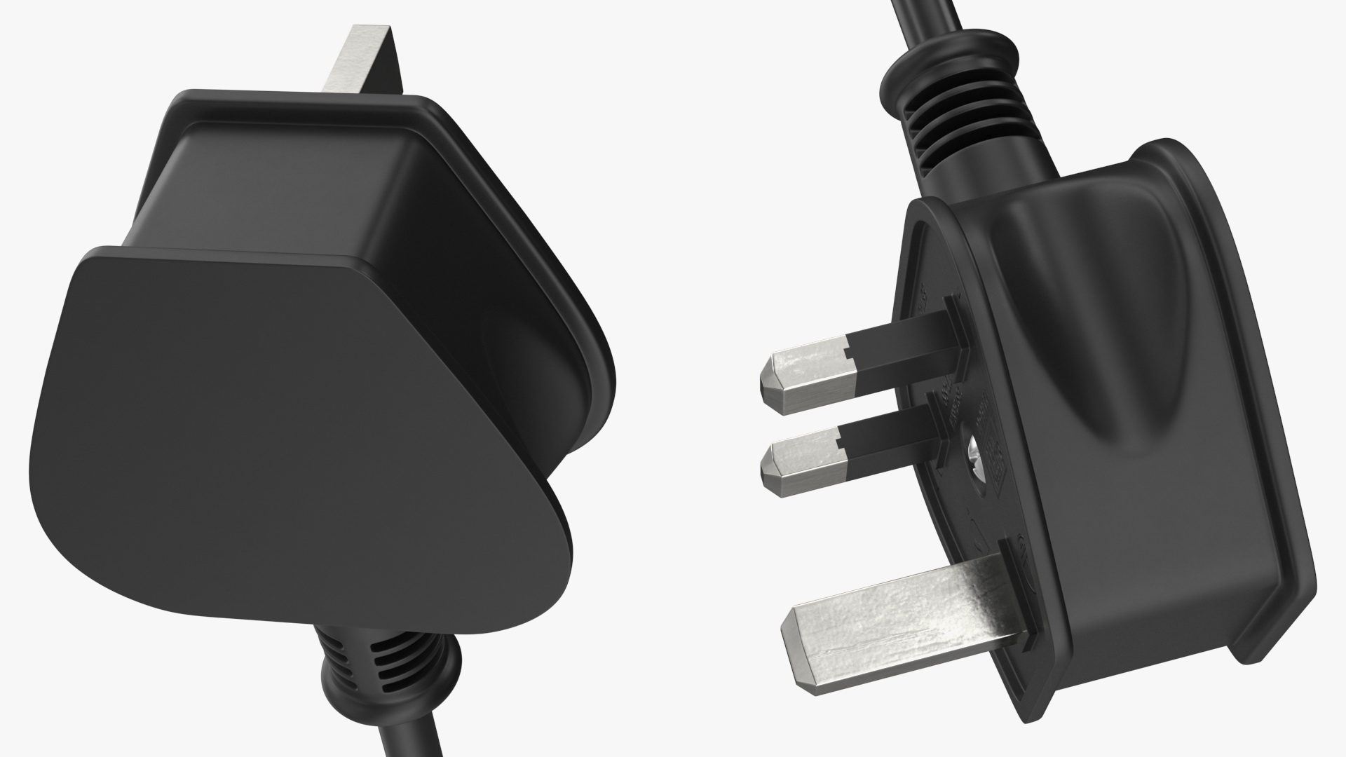 3D Type G Electric Plug Grounded Rigged