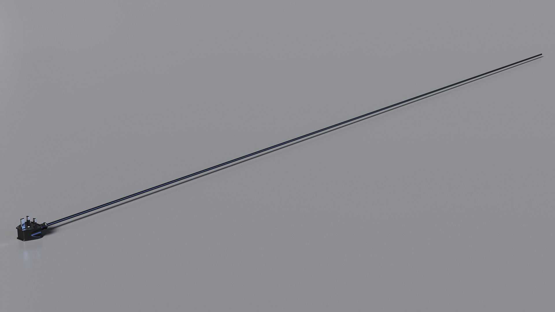 3D Type G Electric Plug Grounded Rigged
