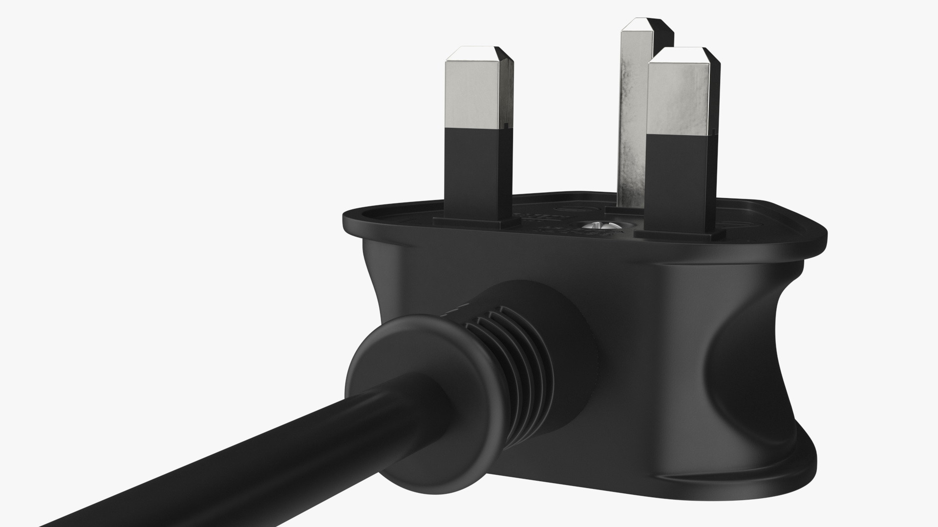 3D Type G Electric Plug Grounded Rigged