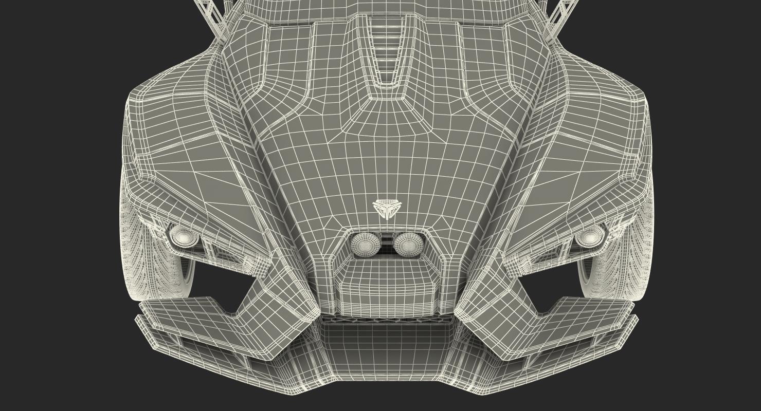 3D model Polaris Slingshot Trike Rigged