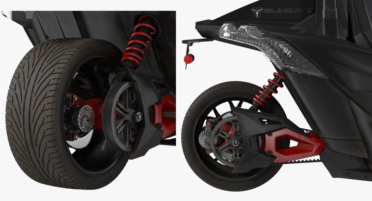 3D model Polaris Slingshot Trike Rigged