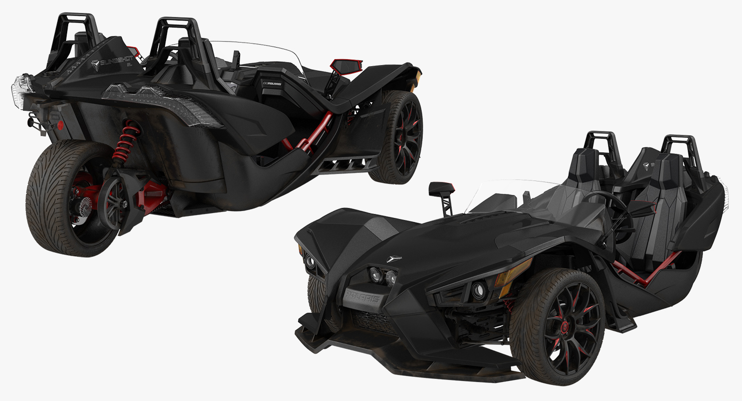 3D model Polaris Slingshot Trike Rigged